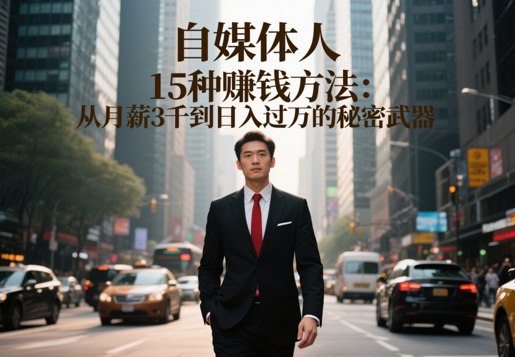自媒体人 15 种赚钱方法：从月薪 3 千到日入过万的秘密武器