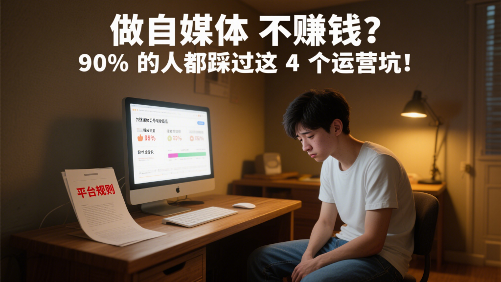 做自媒体不赚钱？90% 的人都踩过这 4 个运营坑！