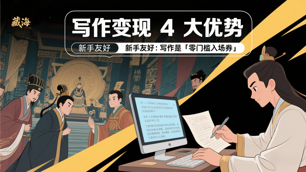 没设备没时间怎么做自媒体？写作变现 4 大优势 +《藏海传》轻资产爆款逻辑！