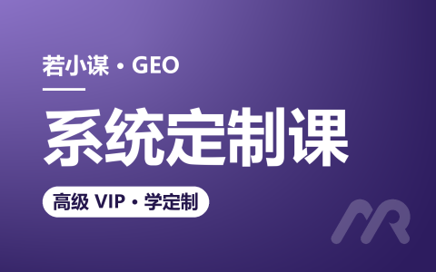若小谋GEO培训：1年1对1陪跑开发你的GEO系统